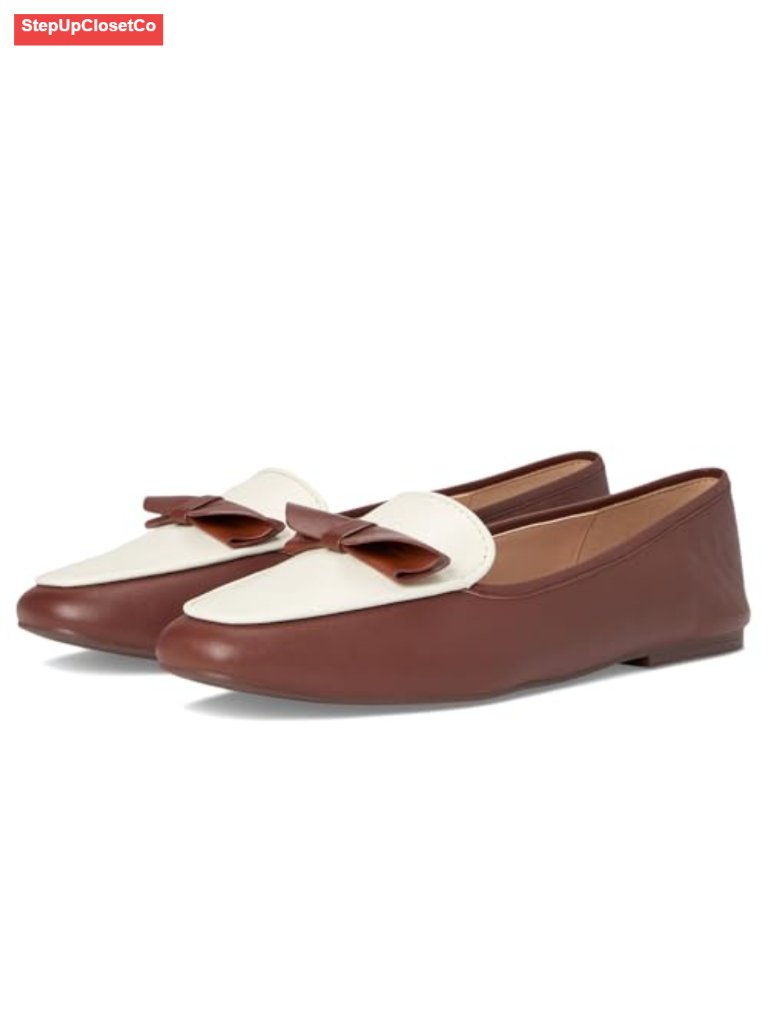 Leather Bow Loafer With Smart Outsole - Slip-On Flat
